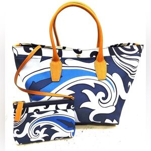 Etro Canvas Tote And Pouch Set